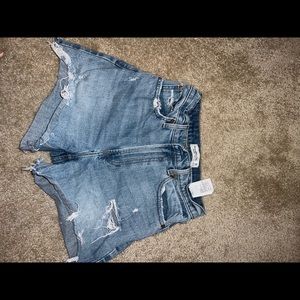 Abercrombie jean shorts high rise 4” shorts